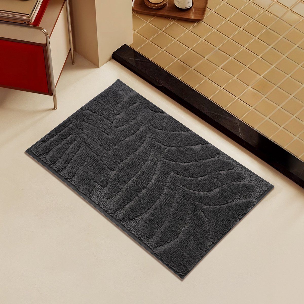 Rug, Carpet, Living room carpet, Indoor rug, Anti-slip underlay, for Daily Pet Care and Home Use, 40 × 60 cm, Grey — image 4