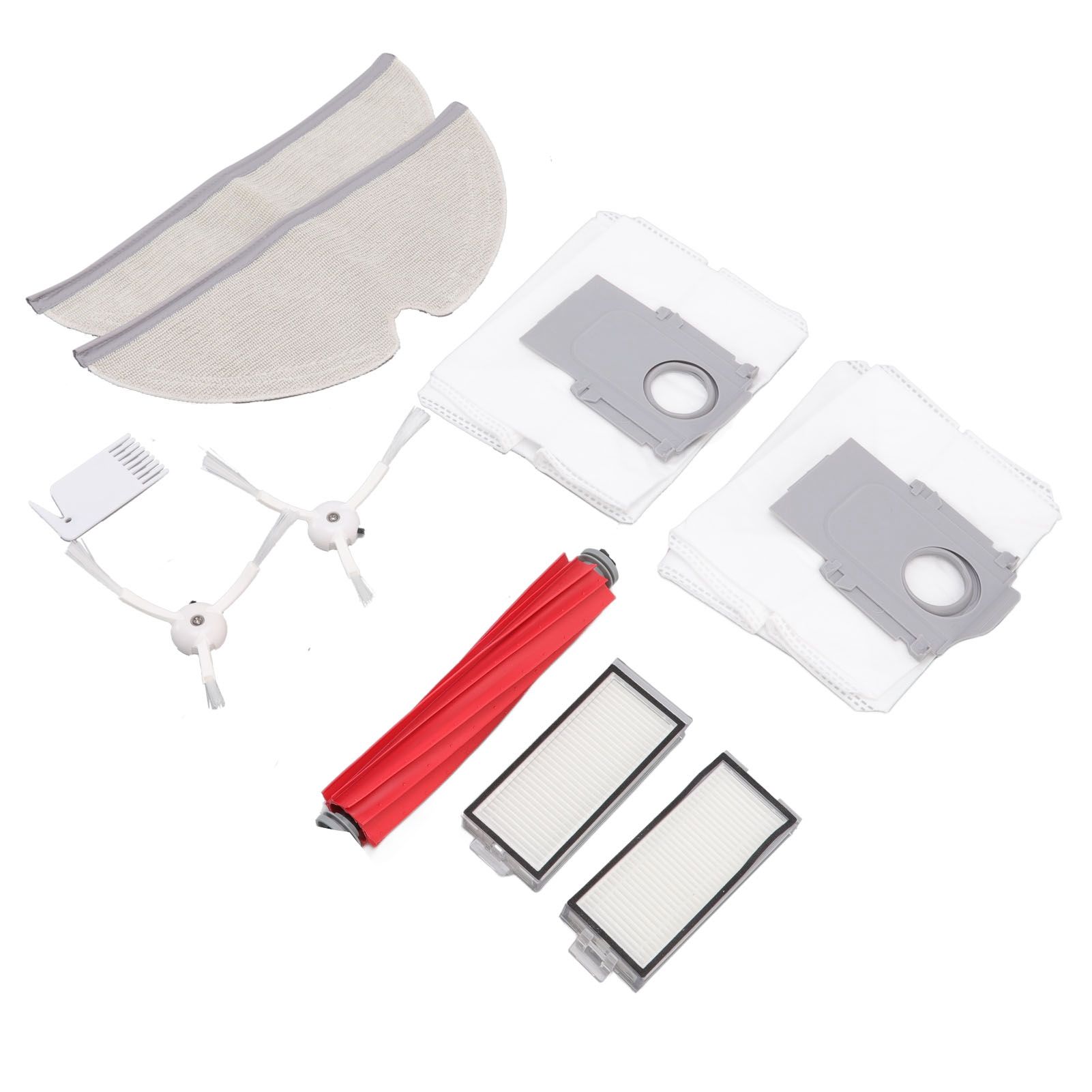 Vacuum Cleaner Main and Side Brush Replacement Set with Filter Cleaning Mop and Dust Bag for Roborock T8 — image 3