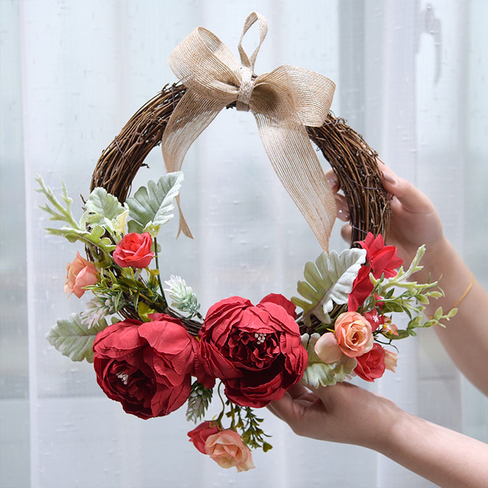 Simulation Peony Garland Outdoor Decoration Garland Wedding Home Door Decoration — image 6