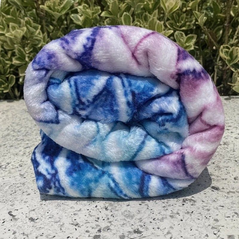 Mermaid Tail Blanket, Star Gradient Flannel Fleece, Soft and Warm, Essential for Lounging and Photo Taking at Home.(Light-blue purple) โ image 6