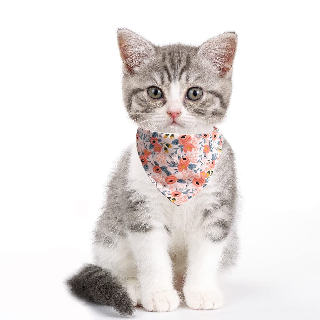 2 Pcs Sets Cat Collar Bandana Bells Set,Cat Collar Breakaway with Cute Bow Tie and Bell,Adjustable from 7.8"- 10.5" — image 5