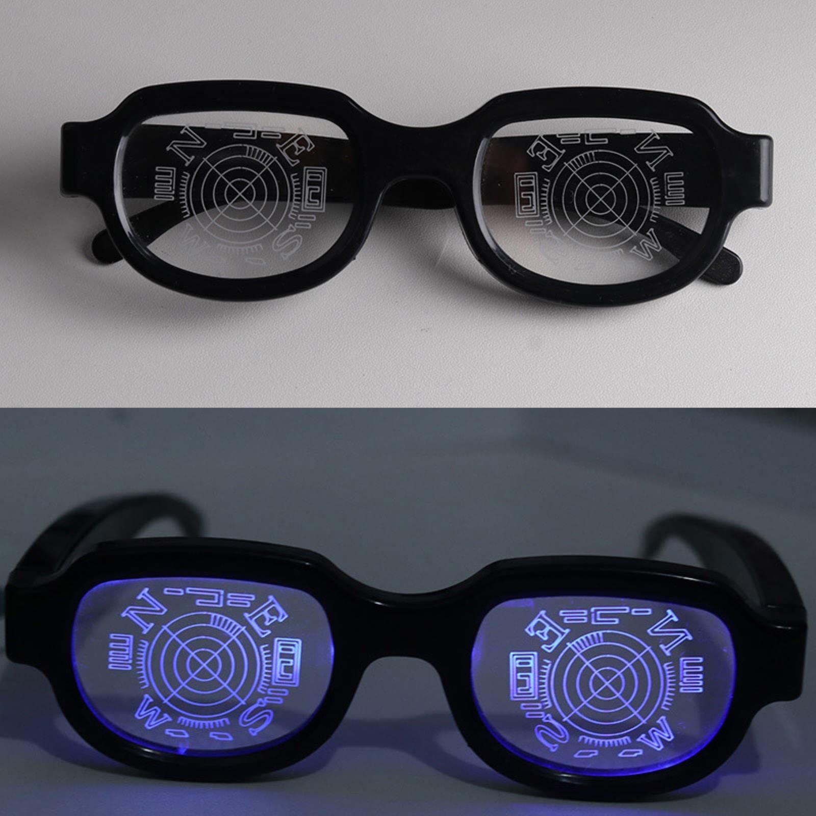 Japan Anime Manga LED Light up Glasses Eyewear Funny Toy Parody Costumes Cosplay Novelty Props Gag Gift — image 5