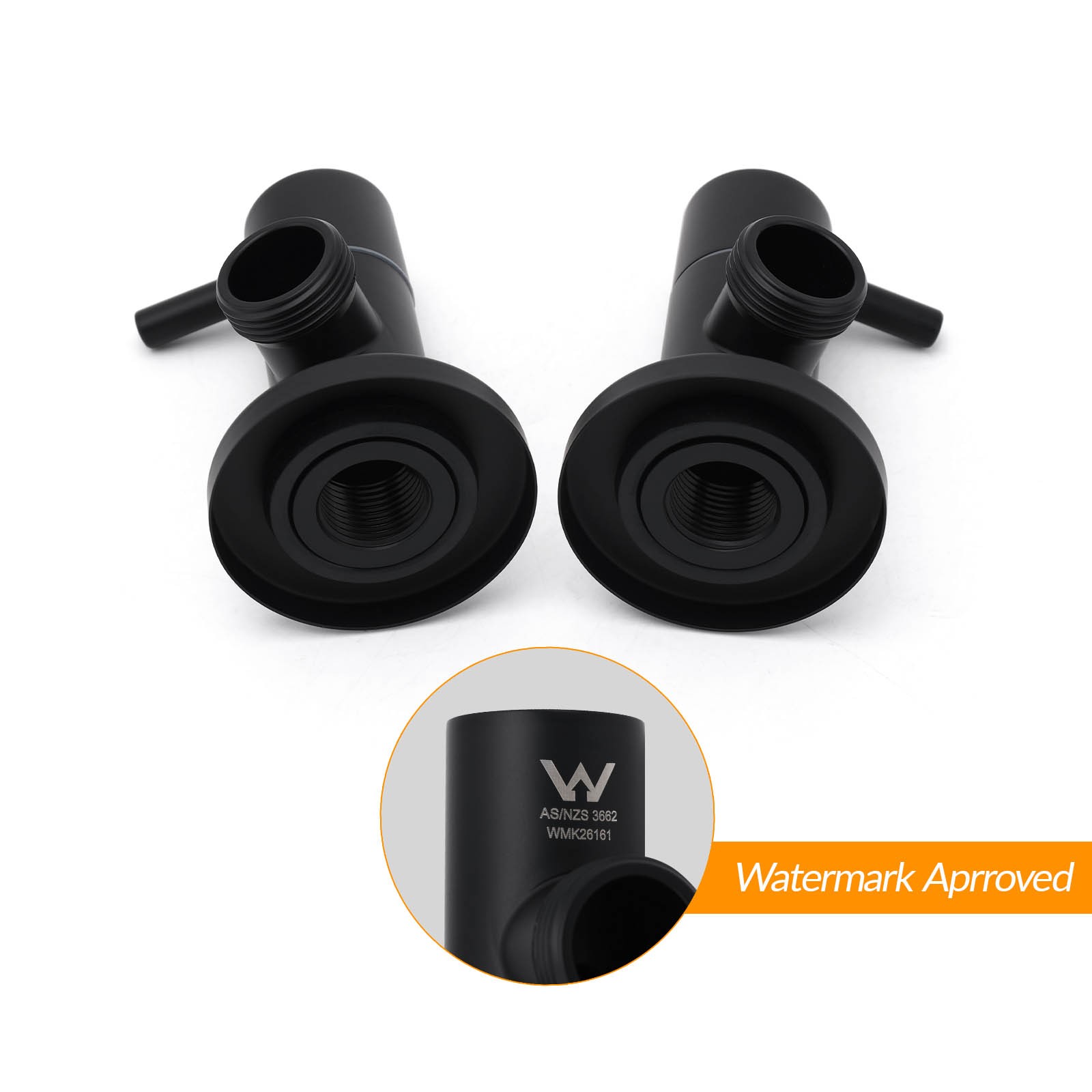 Black Washing Machine 1/4 Turn Twin Taps Laundry Room Hot Cold Water Wall Set โ image 3
