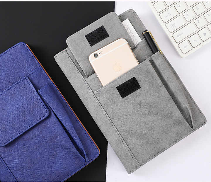 Black A5 Multi-Functional PU Leather Notebook with Pockets - Office Planner and Journal โ image 3