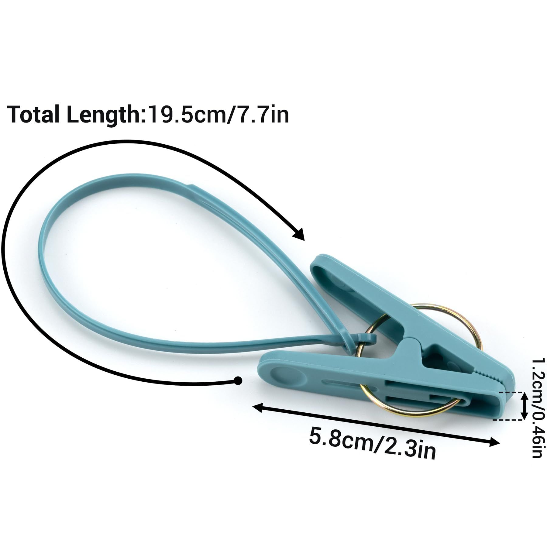 24 Pack Clothes Pins Clothes Peg Clip Pins with Plastic Rope for Clothesline Multicolor Drying Clothing Clips Hooks Clothes Hanger — image 3