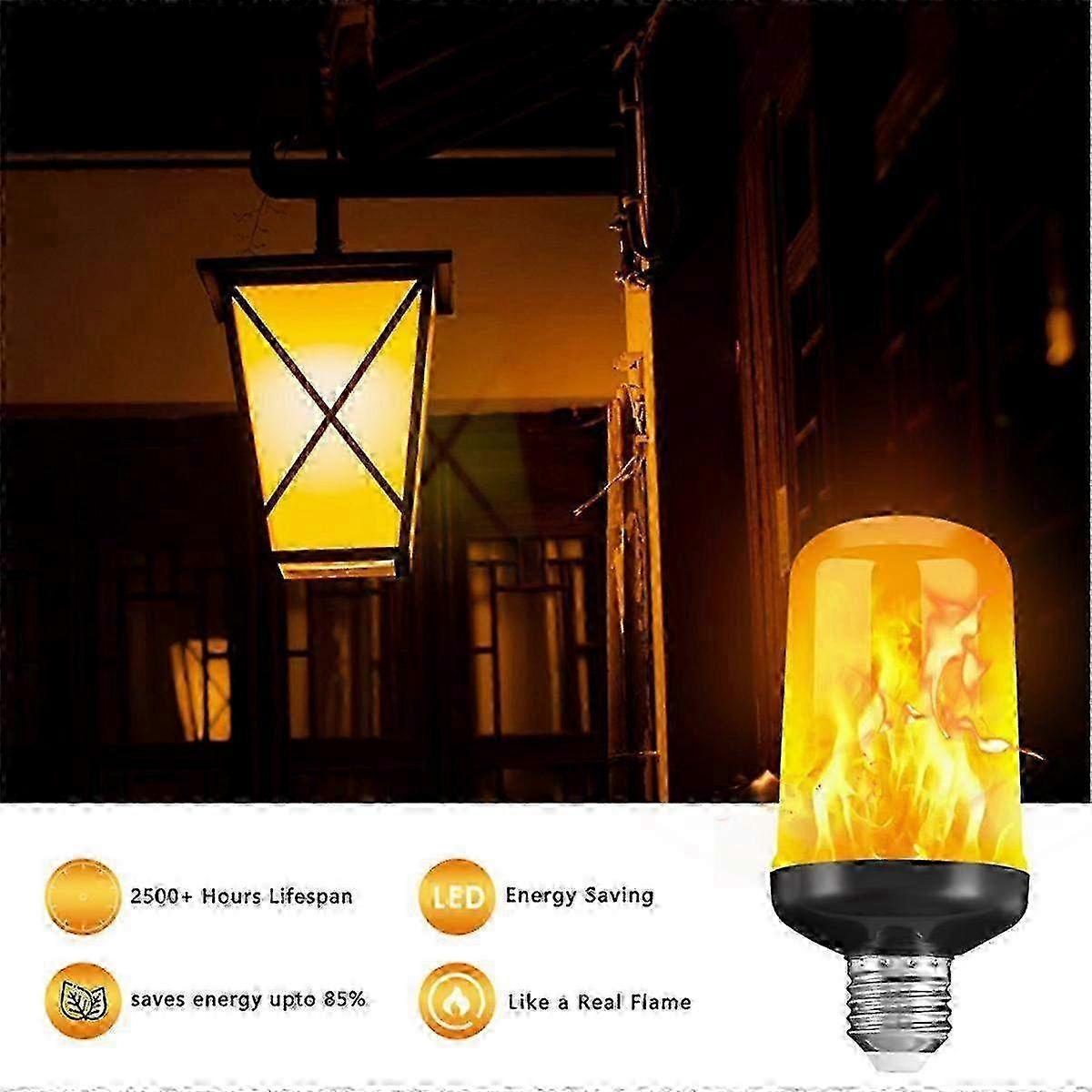 LED Flame Effect Bulb E27 Decorative Fire Flicker Black-B — image 5