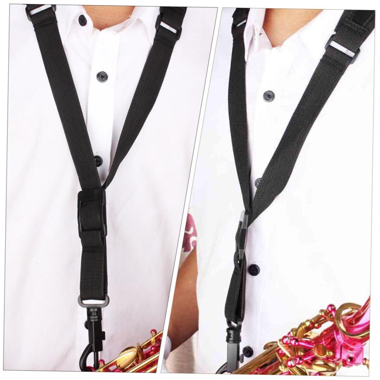 Saxophone Strap Leather Harness Bass Clarinets Neck Belt for Kids Leather Strap Adjustable Strap Leather Waist Belt — image 4