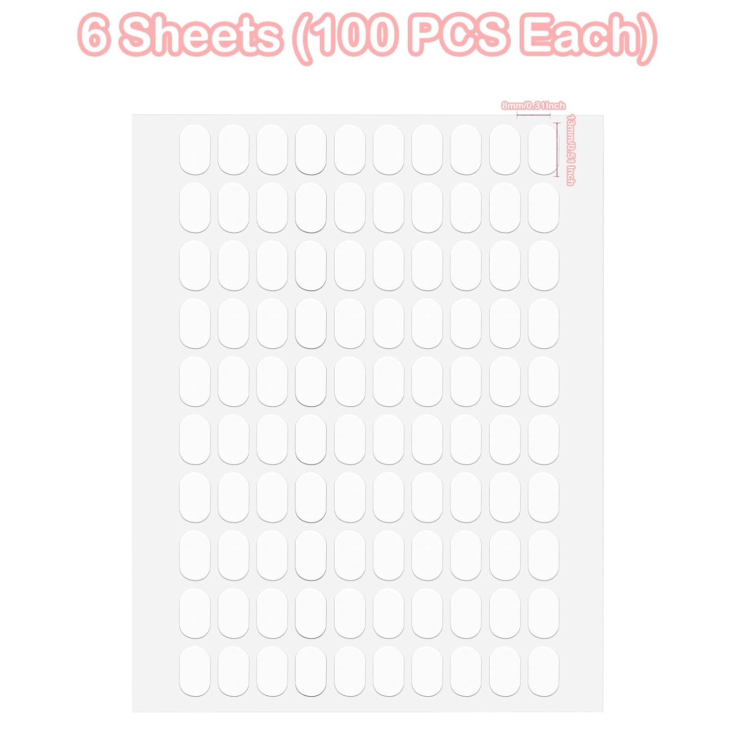 600Pcs Double Sided Dots Glue, Clear Sticky Tack Putty Removable, Sticky Gel Dots Tacky Putty Crafts Mounting Putty, No Trace Poster Putty Sticky Tack for Wall — image 2