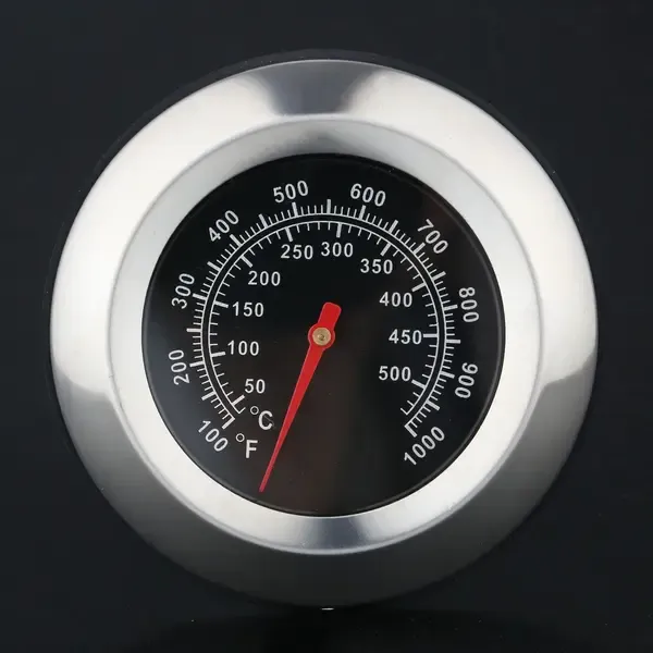 BBQ Grill Thermometer, Stainless Steel Temperature Gauge for Smokers and Charcoal Grills, 7.6 cm Dial, 0-538 C — image 4