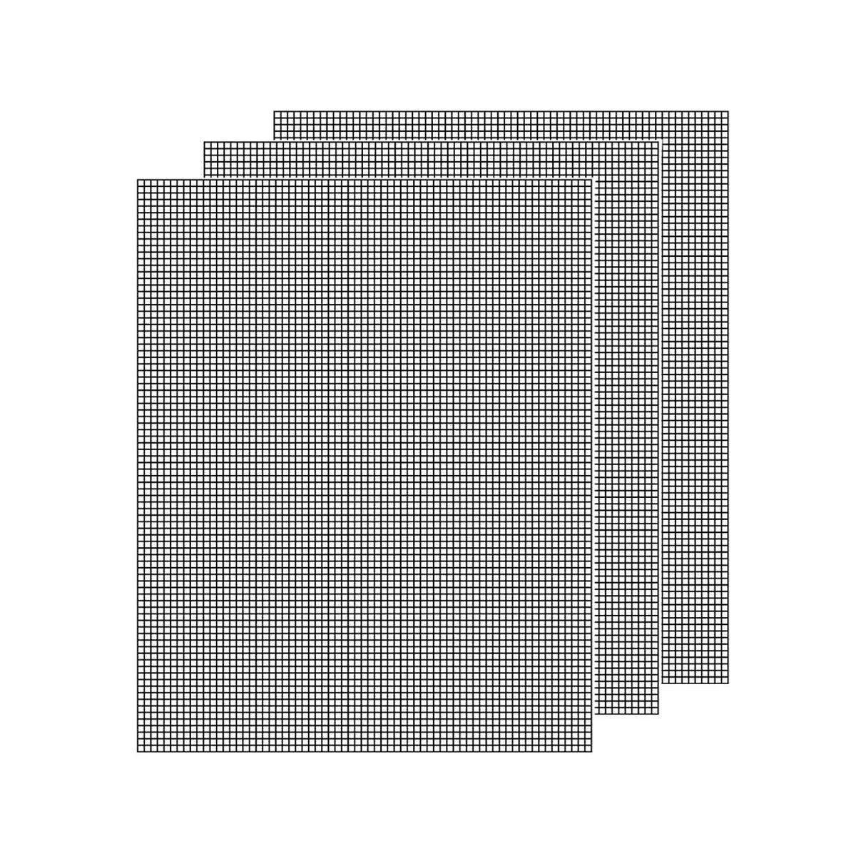 3/6/10PCS Non-Stick BBQ Grill Mat Mesh Liner Cooking Barbecue Sheet Baking Pad - 42 × 36cm-3PCS