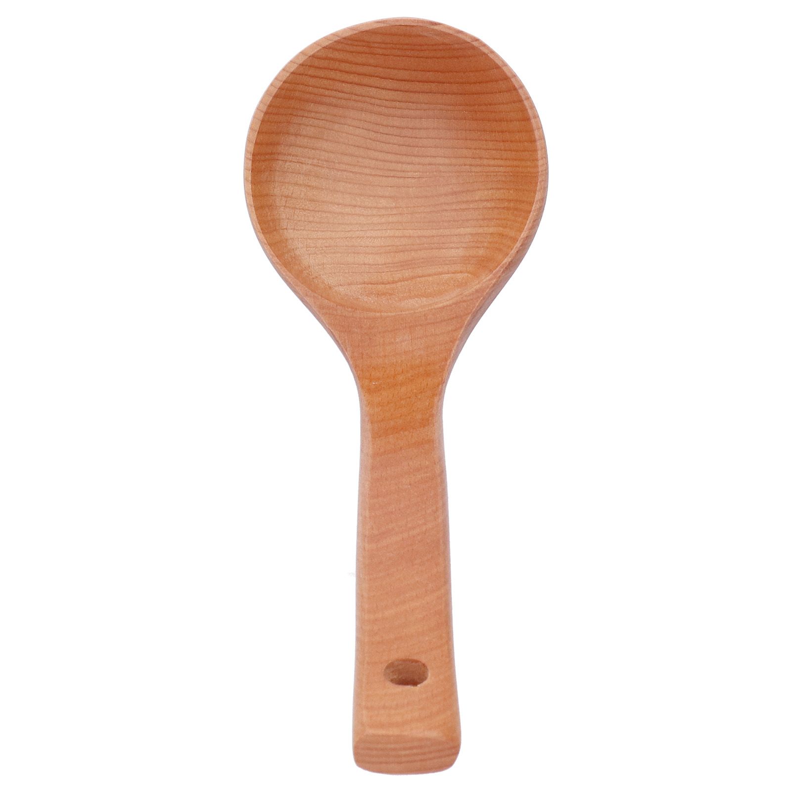Soup Wooden Spoon with Hanging Hole Long Handle Lightweight 27.5x7.5cm/10.8x2.9in — image 4