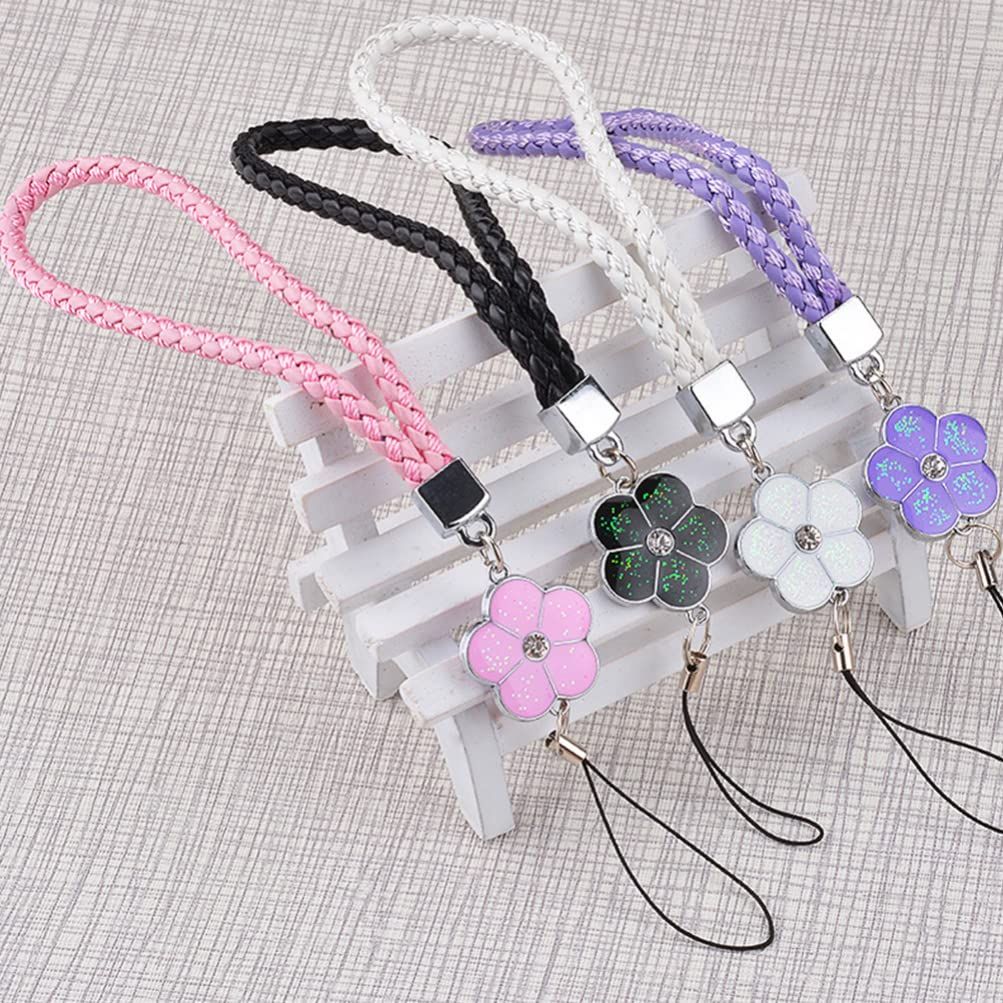 4pcs Cell Phone Charm Phone Lanyard Wrist Strap for Girls Phone Charms Strap Keychain Flower Phone Charms Wrist Strap โ image 2