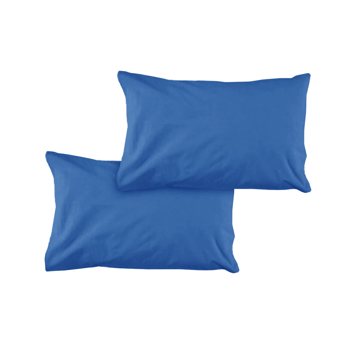 Pair of Solid Colour Microfiber Standard Pillowcases 48 × 73cmx15cm (Flap) Pacific