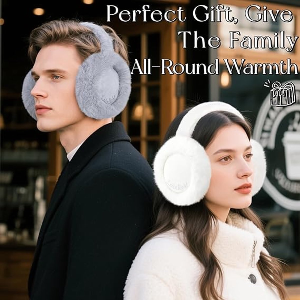 Warm earmuffs - Foldable, cute plush earmuffs - Soft and skin-friendly - Stylish and versatile - Protect your ears from the cold - grey — image 3