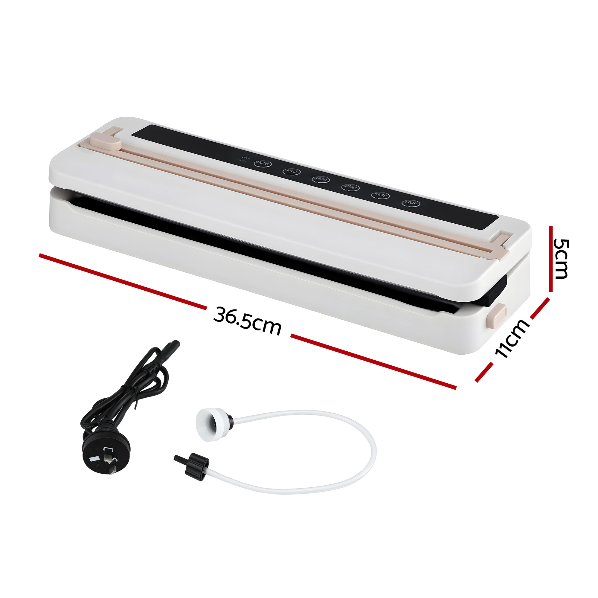 Devanti Food Vacuum Sealer Machine Fresh Storage Auto Seal Slide Cutter 6 Modes White โ image 2