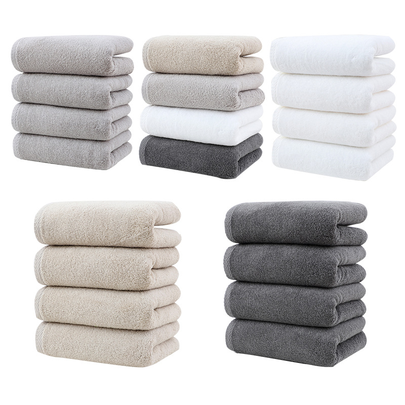 Color Mixing Plush Cotton Hand Towel Set (4-Pack) - Ultra Soft, Absorbent & Quick-Drying Face Towels for Bathroom โ image 3