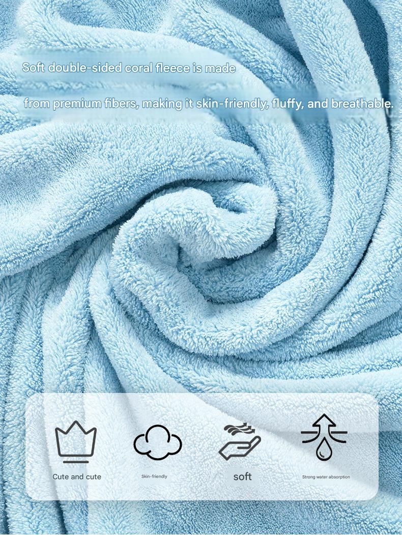 Yellow S size Pet Drying Robe with Hood - Quick Dry Coral Fleece Towel for Dogs and Cats, Super Absorbent Bathrobe with Cute Rabbit Ears, Adjustable Fit for — image 4