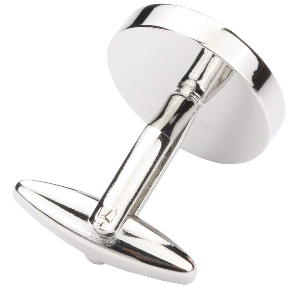 2PC Mens Classic Stainless Steel Initial Cufflinks Alphabet Initial Letter Cufflinks Business Wedding Shirts — image 2