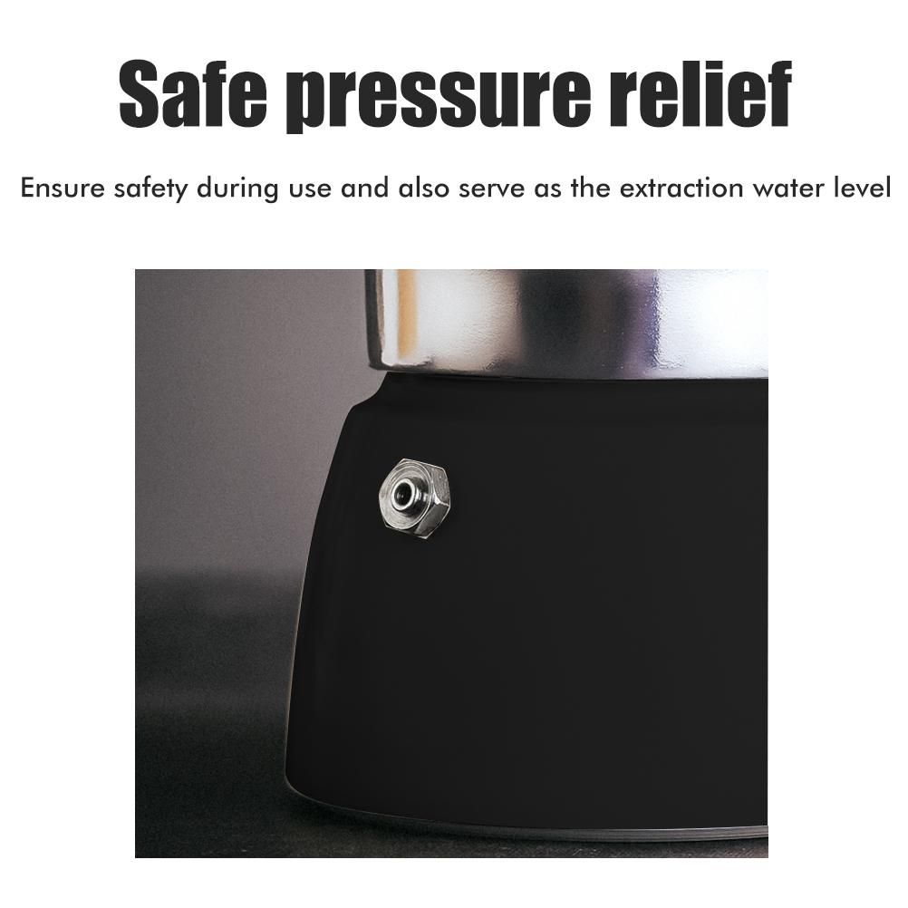 150ML/300ML Portable Aluminum Italian Style Espresso Maker Moka Pot Coffee Maker Household Mocha Cold Extract Pot for Making Cappuccino Latte — image 5