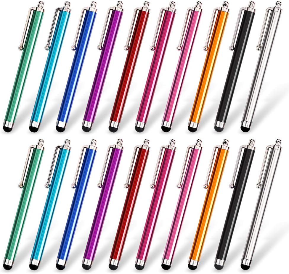 Stylus Pen Set of 20 Pack, Universal Capacitive Touch Screen Stylus Compatible with iPad, iPhone, Samsung, Kindle Touch, Compatible with All Device with