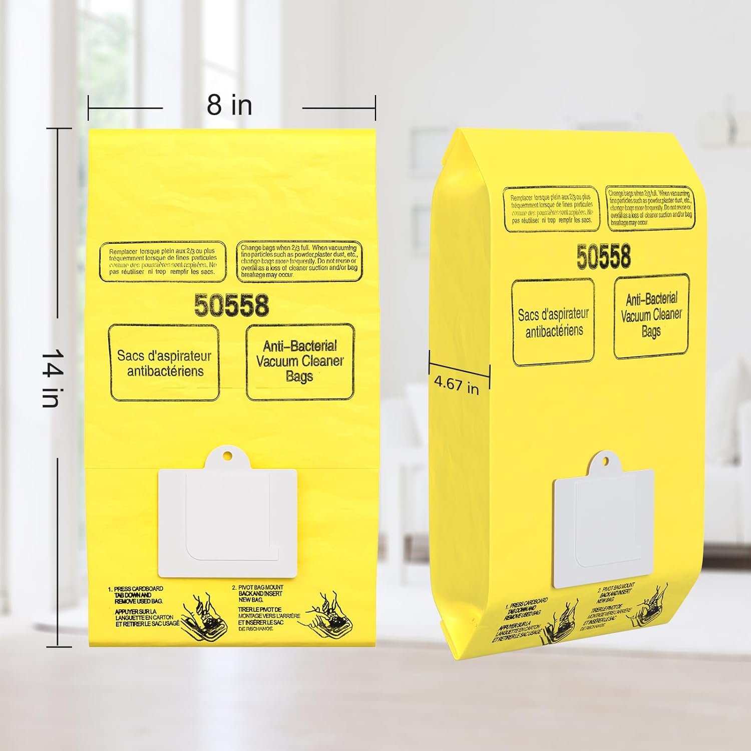 15 Pack Canister Vacuum Cleaner Bags Compatible with Kenmore Canister Type C/Q 5055, 50555, 50557, 50558 and Type C-5, C-18, 53292, 200 Series, 400 Series, 600 — image 3