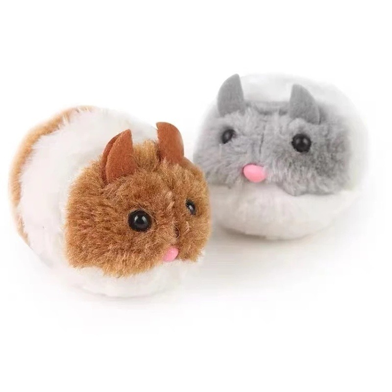 Interactive Plush Hamster Pet Toy, Safe Mechanical Mouse that Will Spin and Escape 1pcs, Cute Valentine's Day Gift for Cat Lovers — image 3