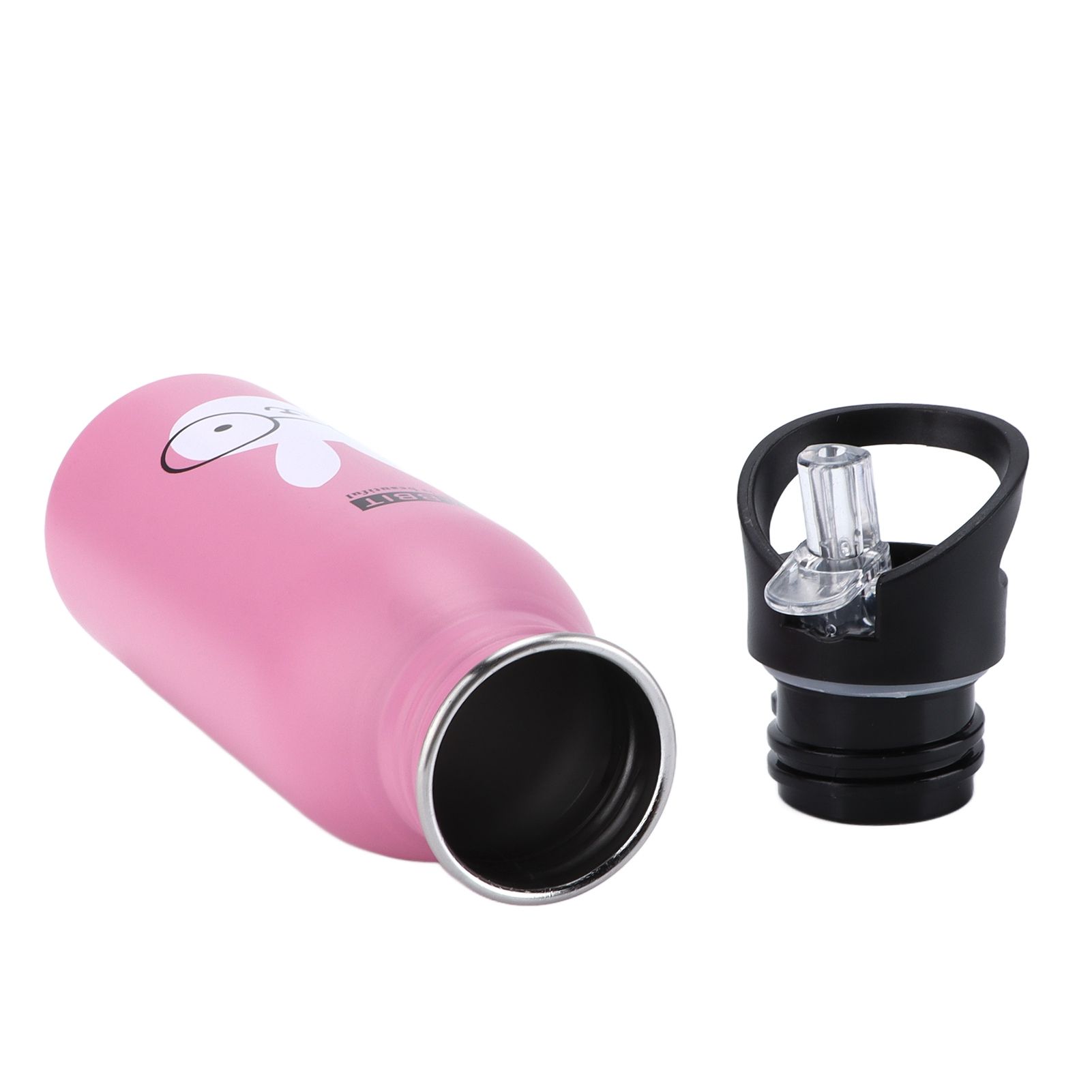 Stainless Steel Sport Water Bottle 500ml Cute Vacuum Insulated Water Bottle with Sucking Mouth for Outdoor SportsPink Bunny โ image 2