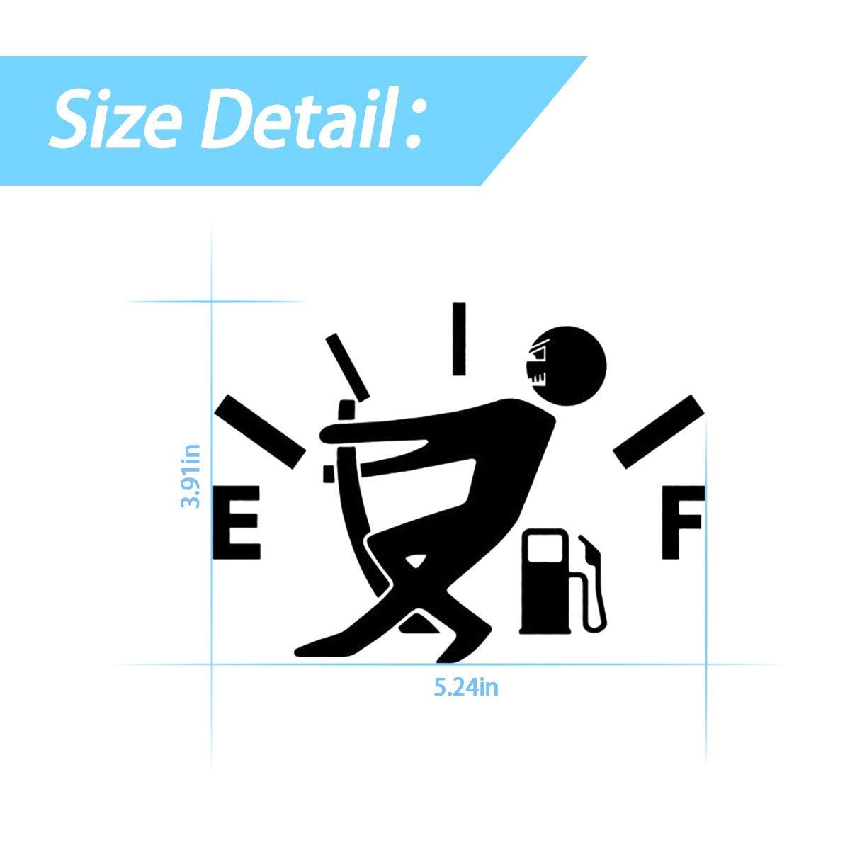 Funny Car Stickers High Gas Consumption Decal Fuel Gage Empty Stickers Fit Car, Trucks, Motorcycle, SUV (Black) โ image 2