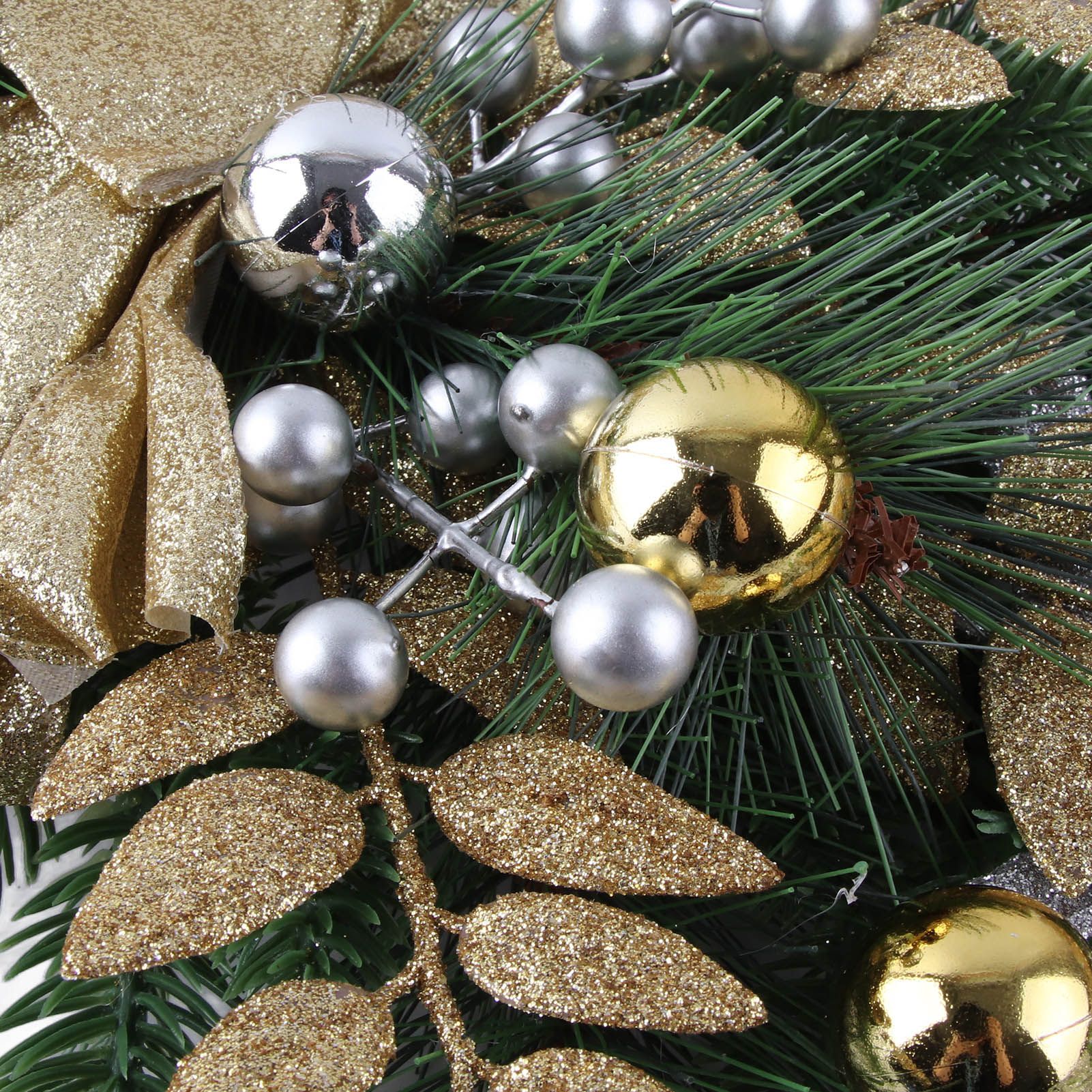 Artificial Christmas Swag Beautiful Exquisite Fade Resistant Christmas Teardrop Swag for Front Door Wall Living Room Kitchen Store Garden โ image 5