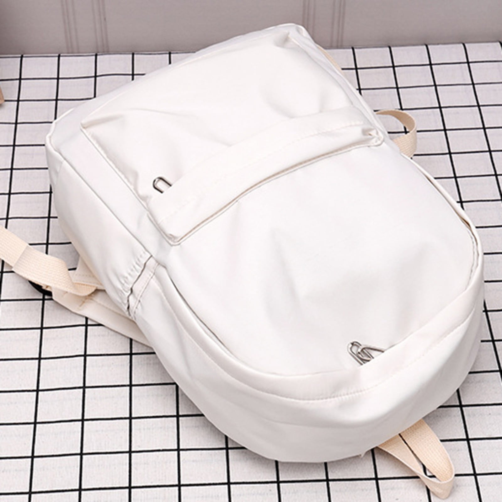 1 Piece Travel Backpack, Cute Custom BookBag with Detachable Bear, Travel Backapck for Women, Men Casual Laptop, White, 21.8 × 27.9 cm — image 2