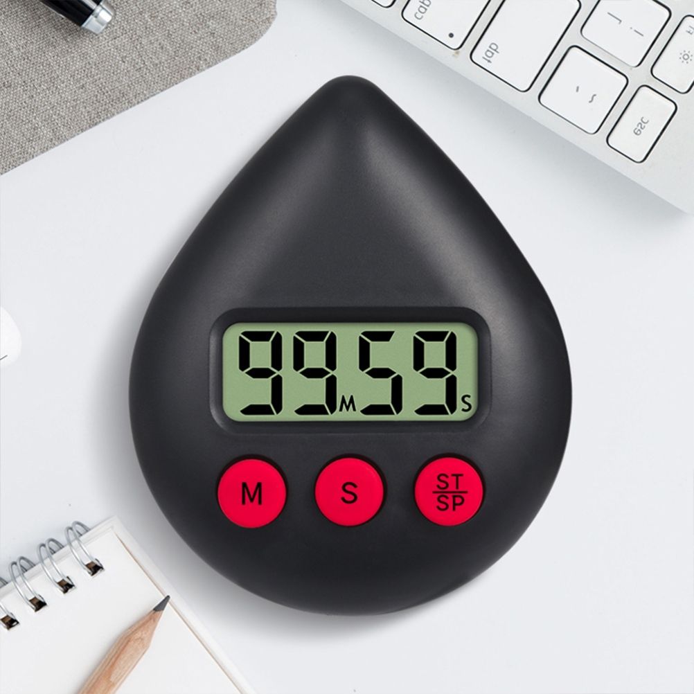 Black Water Drop Shaped Bathroom Timer Portable Simple Operation Digital Shower Cooking Timer for Kitchen Shower โ image 5