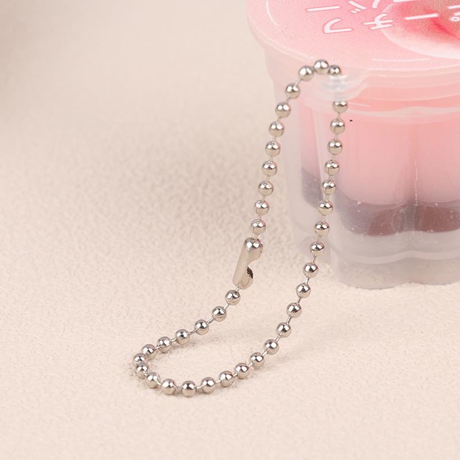 Dog Tag Chain Ball Chain Necklace Bulk, Military Blank Dog Tag Necklace for Men, Beaded Necklace Chains for Jewelry Making DIY Crafts,Silver Nickel Plated — image 4