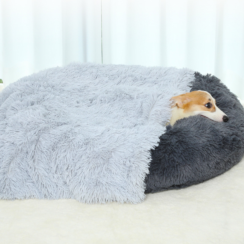 Fluffy Pet Blankets-Soft Faux Fur, Anti-Anxiety Cozy Throws for Cats and Dogs, M 80*55cm Dark Grey โ image 3