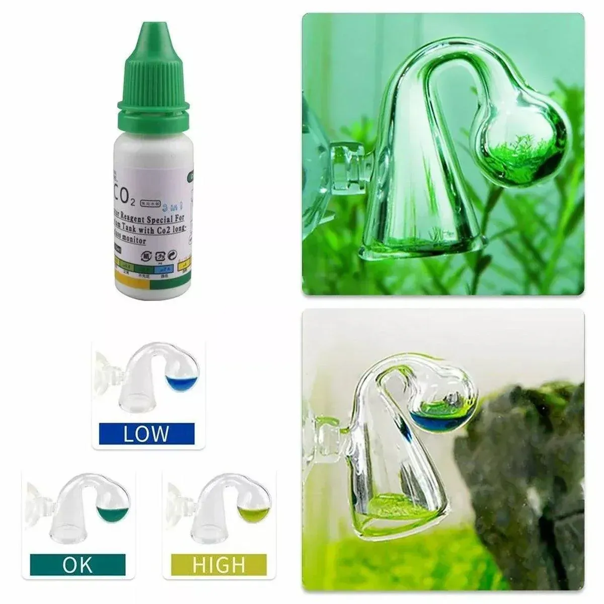 Aquatic CO2 Drop Checker Glass Aquarium Monitor Kit Accurate Fish Tank Tester - Crystal ball โ image 5