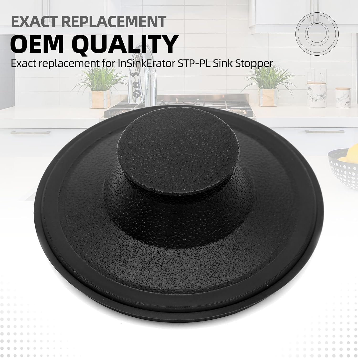 Rubber Sink Stopper and Garbage Disposal Splash Guard,Compatible with Insinkerator Garbage Disposal Parts โ image 4