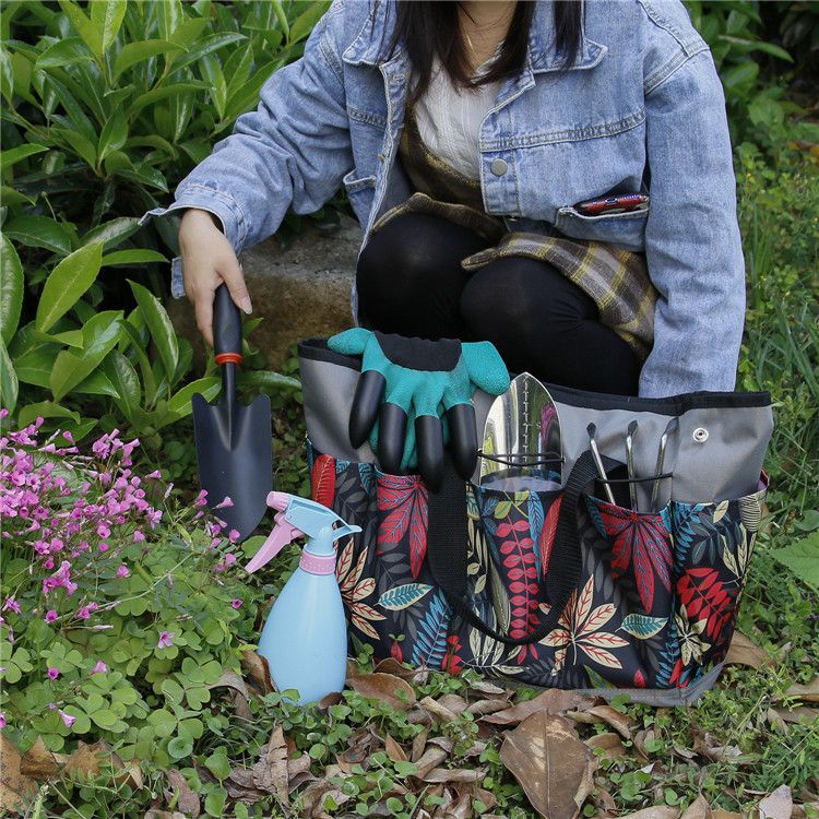 Garden Tool Bag, Garden Tote Storage Bag with 8 Pockets, Women Men Garden Plant Tool Storage Bag (Tools NOT Included) — image 5