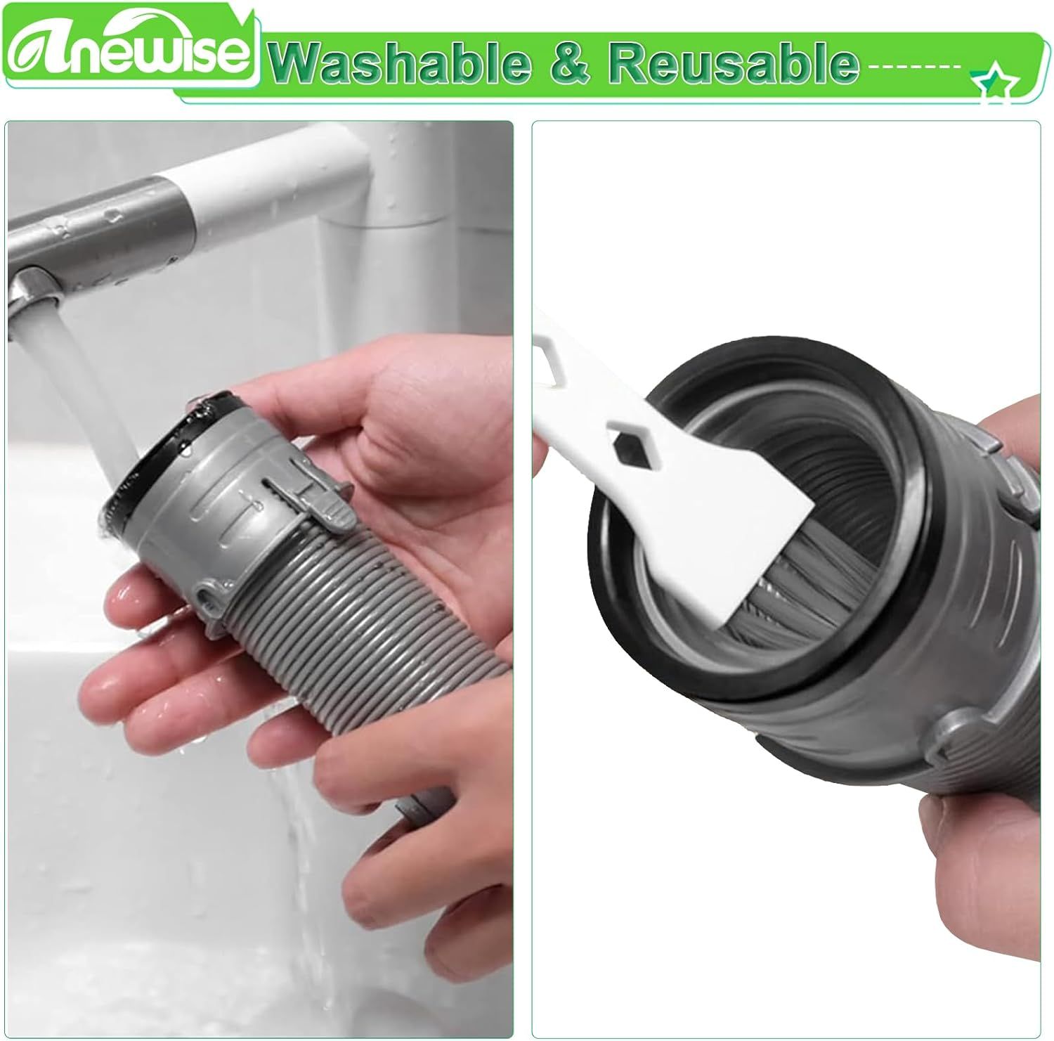 Replacement Hose Part or Shark Navigator Lit Away Deluxe Vacuum NV352, NV351, NV350, NV380, UV440, 1 Nozzle Hose and 1 Mini Brush, Replace Parts 193J — image 6