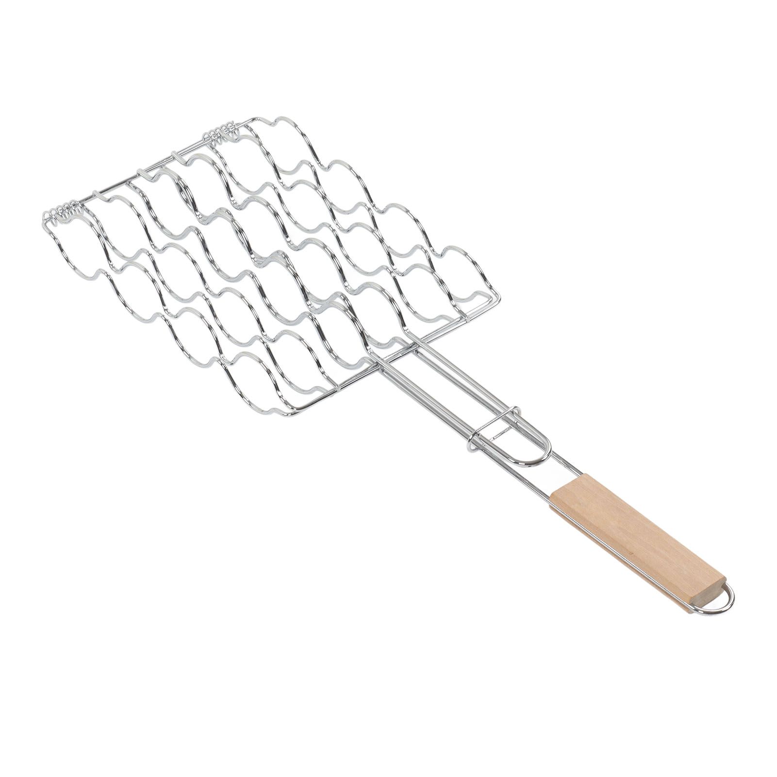 Corn Grilling Basket Stainless Steel Beech Wood Handle Even Heat Distribution 4 Corns Capacity Grilling Holder for Camping โ image 6
