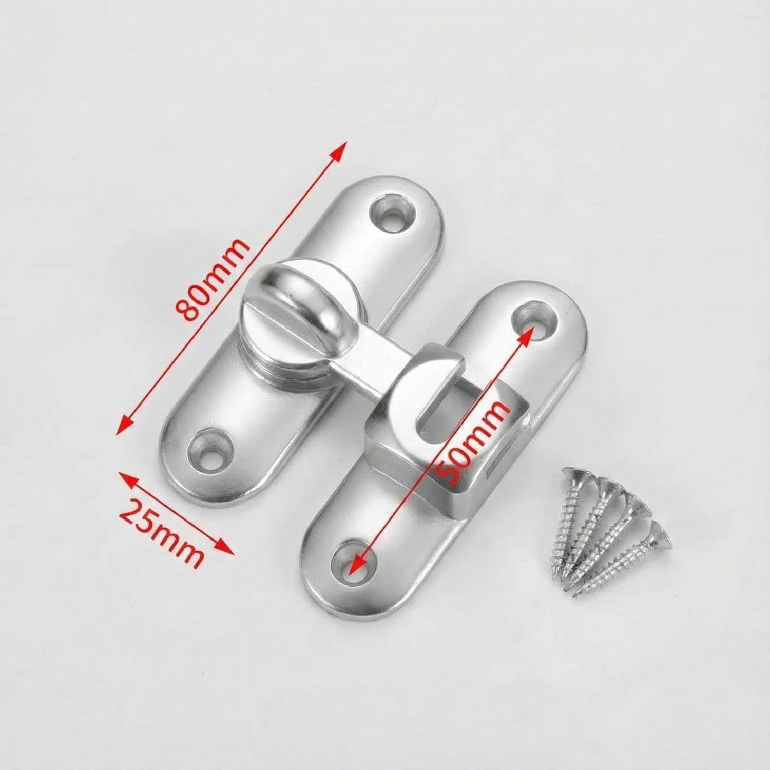 2Pcs No-Drill Door Latch Buckle with Screws — image 3