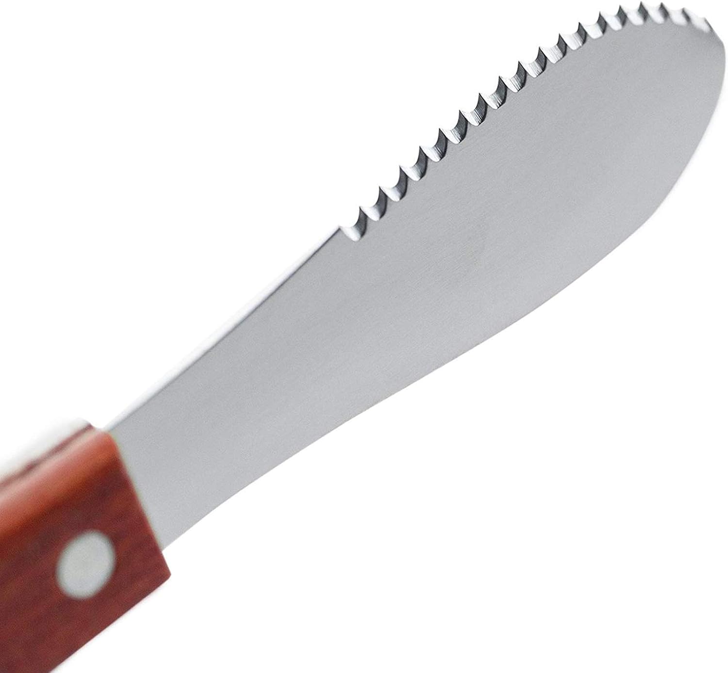 4 Pieces Stainless Steel Spreading Knife Set with Wooden Handles for Butter, Cheese, Sandwiches and Breakfast Serving, Silver and Brown โ image 2