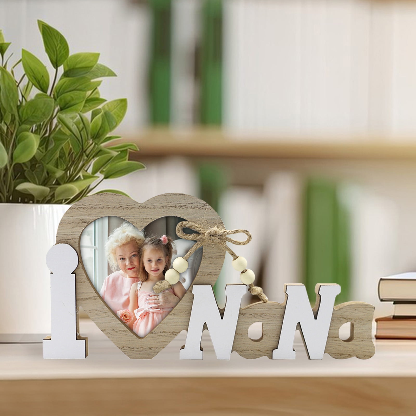 Mr & Mrs Love Picture Frame for Wedding,Wooden Heart Shape Wedding Decor for Reception, Ceremony and Anniversary Party Valentine'S Day Valentines Day Gifts As โ image 2