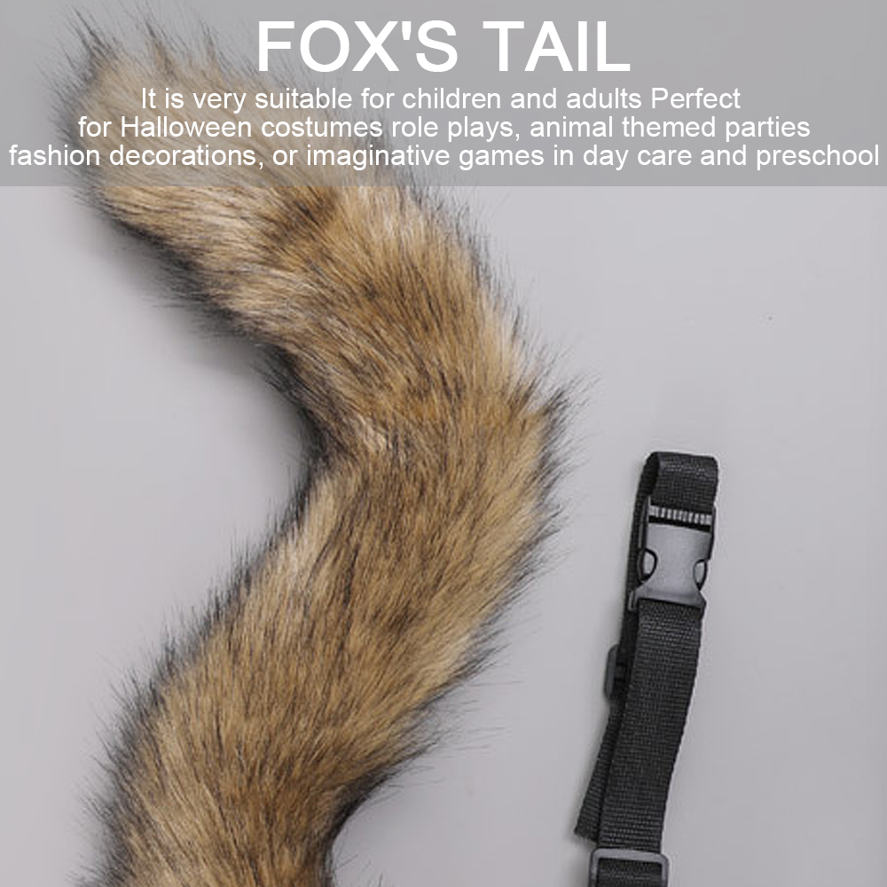 Faux Fur Cat Fox Wolf Fluffy Tail and Ears for Halloween — image 4