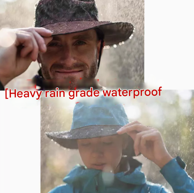 Orange Outdoor Waterproof Wide-Brim Rain Hat - Heavy-Duty Rain Protection โ image 2