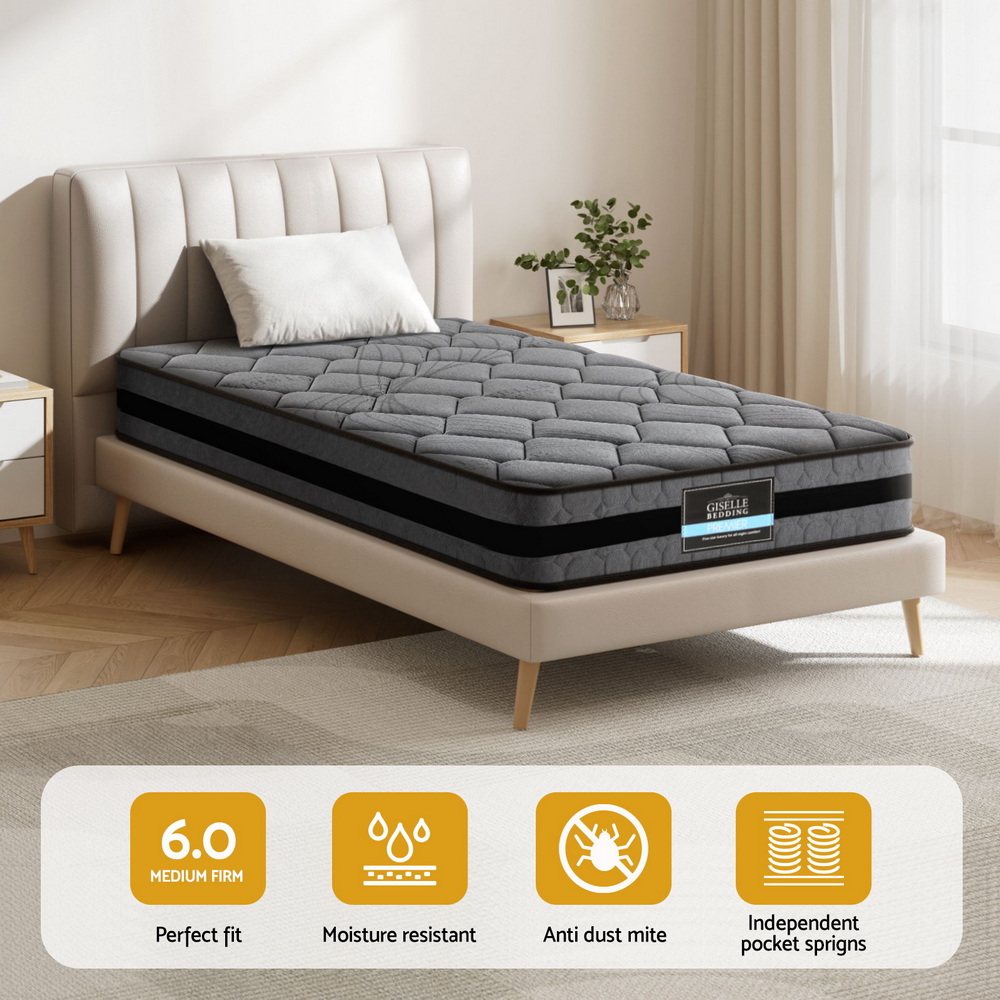 Giselle Bedding 22cm Mattress Medium Firm Single โ image 4