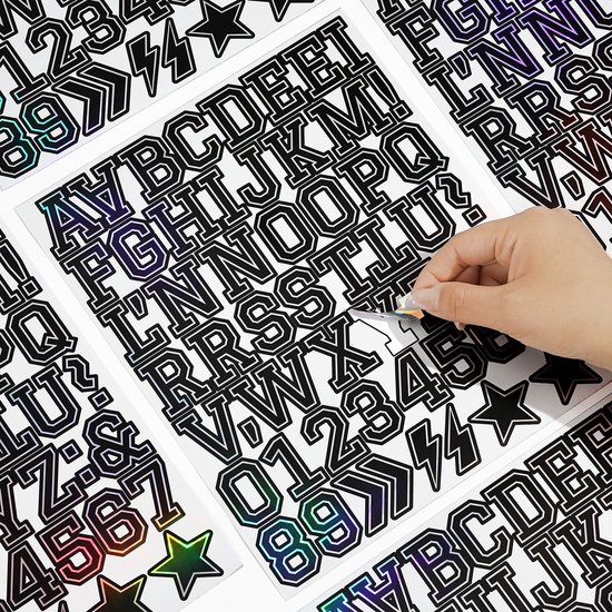 Letter stickers - 10-sheet vinyl letter stickers - 1.5-inch self-adhesive alphabet and number stickers - waterproof - suitable for mailboxes, windows, doors โ image 3