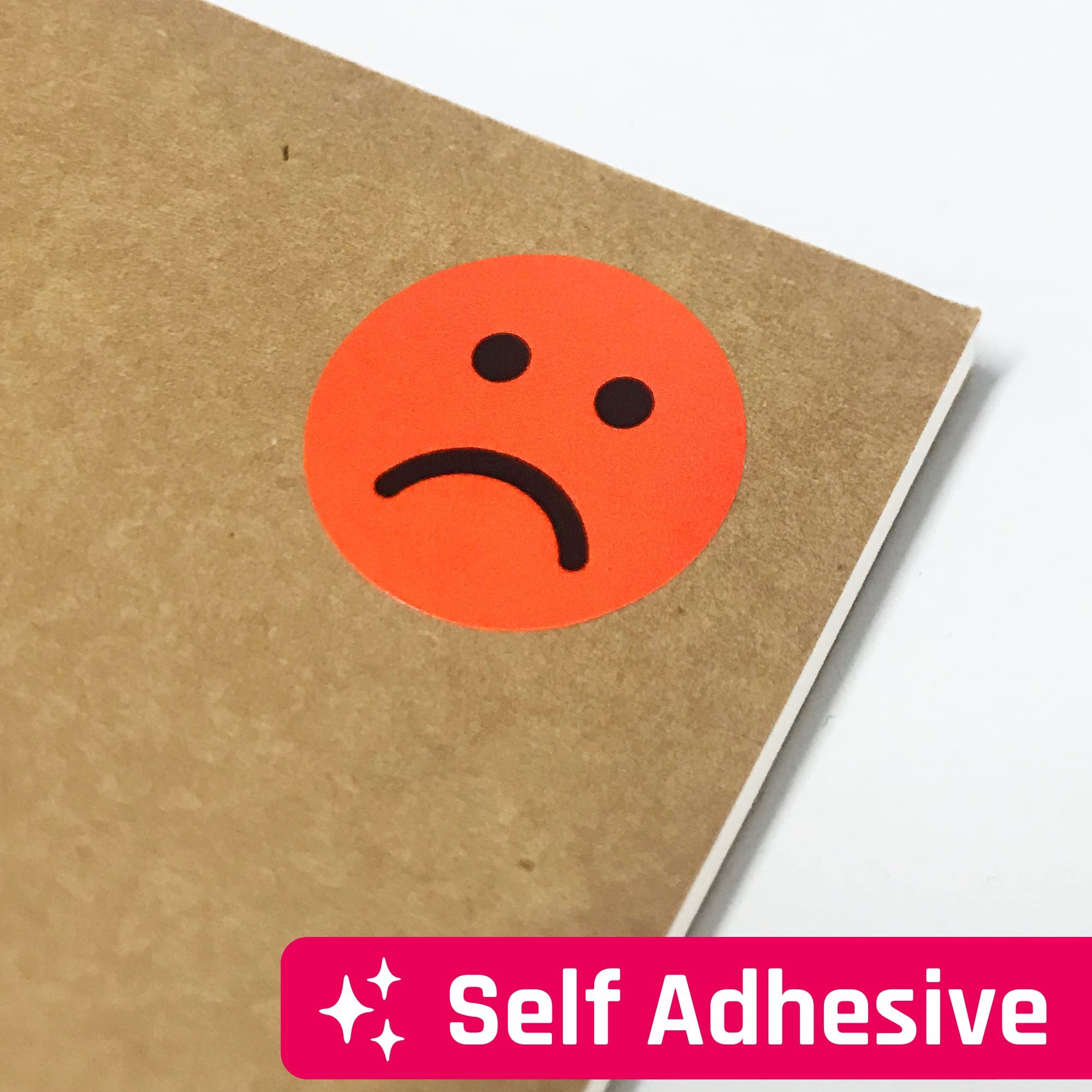 1200 Pieces - 1" Happy/Sad Smile Face Behavior Emotion Stickers, Red/Yellow/Green Easy to distribute and organize — image 4