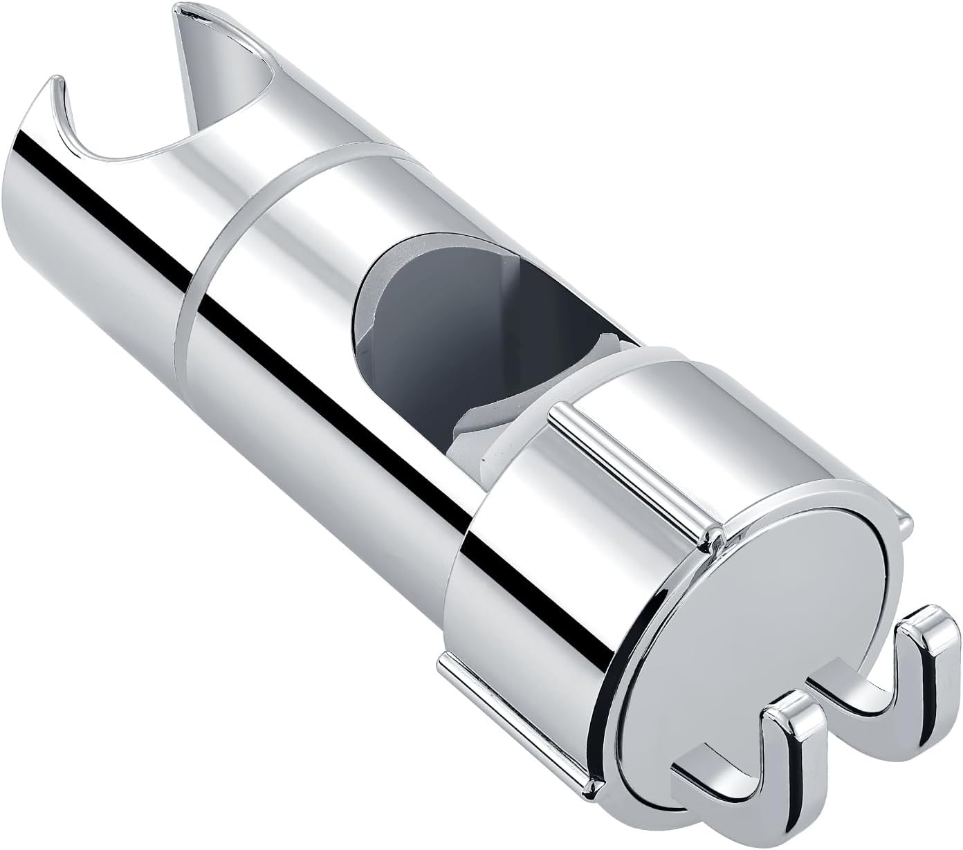 Adjustable Shower Head Holder with 360 Degree Rotation and Universal 16-27 mm Connection for Handheld Shower Heads, Chrome
