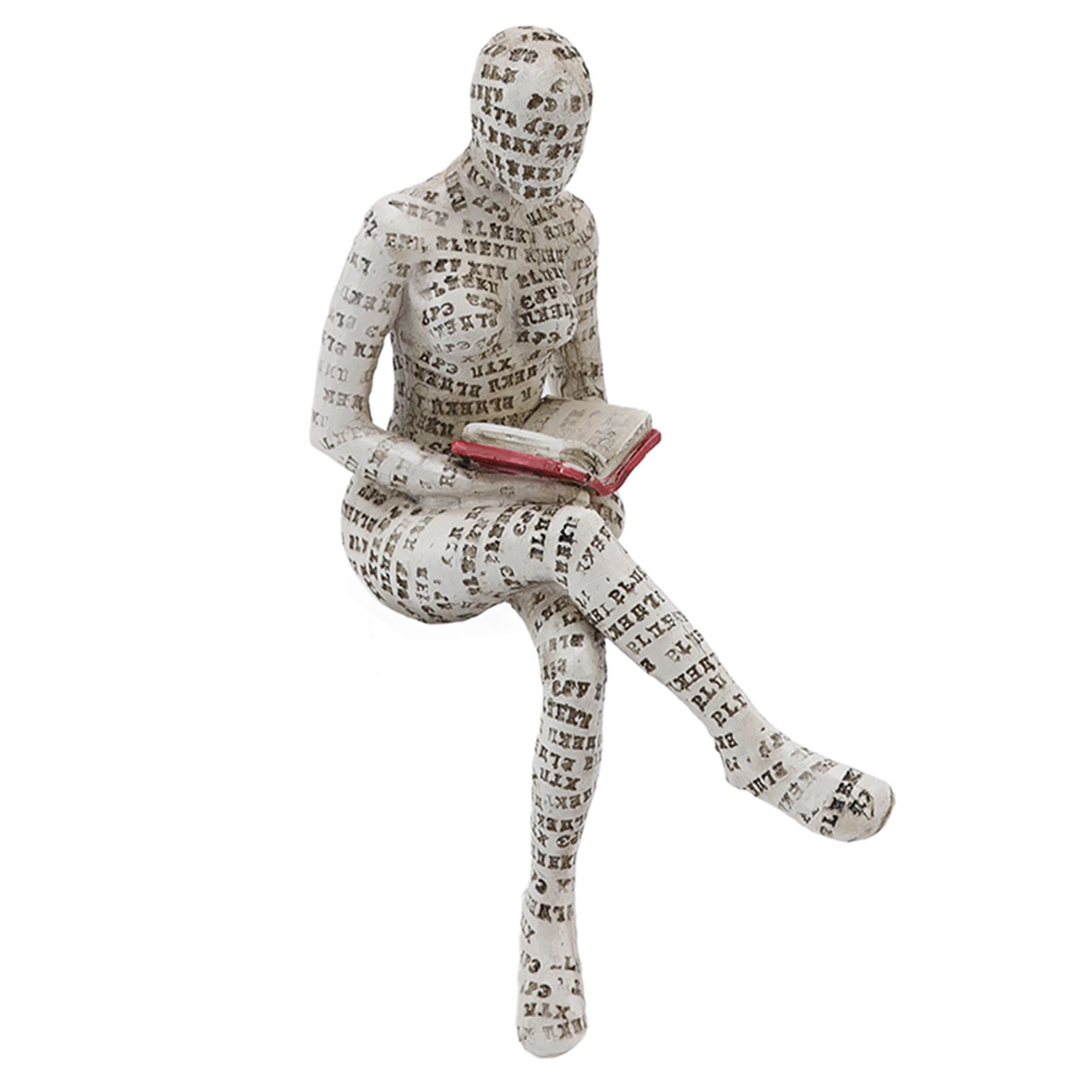 Resin Reading Woman Figurine Innovative Lady Reading Pulp Molding Bookshelf Ornaments for Home Decoration E โ image 5
