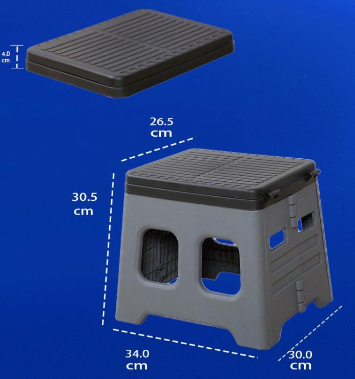 Grey Portable Folding Outdoor Toilet with Lid - Heavy Duty 150kg Capacity โ image 5