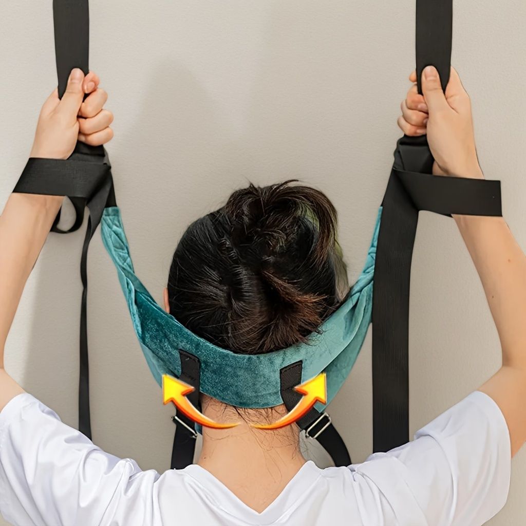 Adjustable Neck Relaxation Strap – Suitable for Door/pull-up Bar Installation, Ideal for Home and Outdoor Use Resistance Band + Hook — image 5